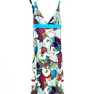 Colorful Tropical Maxi Dress